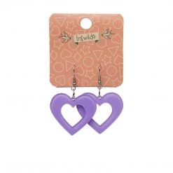 Erstwilder NEW ARRIVALS Essentials Heart Dangle Earrings - Lavender Bubble