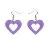 Erstwilder NEW ARRIVALS Essentials Heart Dangle Earrings - Lavender Bubble
