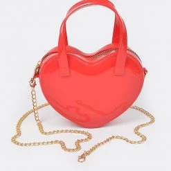 H & D Accessories Red Heart Jelly Purse