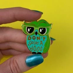 Erstwilder Liz Harry Don't Give A Hoot Enamel Pin EVERYTHING ELSE