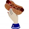 Bessie's Special Hotdog Brooch By Lipstick & Chrome