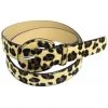 Apple Accessories Leopard Print Faux Fur Belt