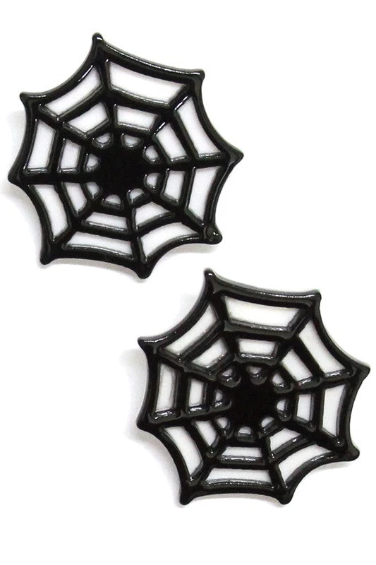 Girly Accessories Spiderweb Post Earrings 3 Girly Accessories Spiderweb Post Earrings