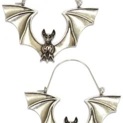 Girly Accessories Bat Hoop Earrings