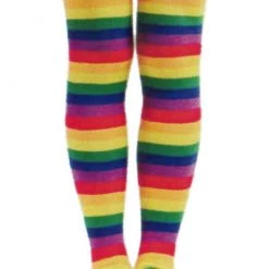Anzell Rainbow Striped Over The Knee Socks