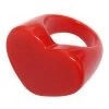 Girly Accessories Heart Ring - Red