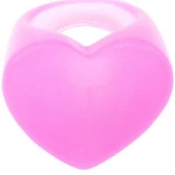 Girly Accessories Heart Ring - Pink