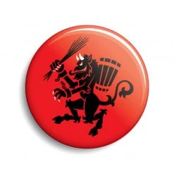 Monsterologist Krampus Rampant Button