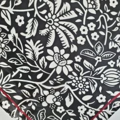 Girly Accessories Black & White Floral Satin Square Scarf
