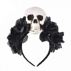 Ole Skull & Black Roses Headband ACCESSORIES