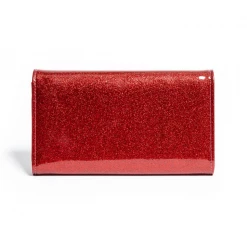 Lux De Ville ACCESSORIES Lady Lux Wallet In Red Rum Sparkle