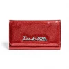 Lux De Ville ACCESSORIES Lady Lux Wallet In Red Rum Sparkle