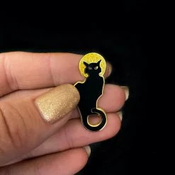 Erstwilder Art Nouveau Collection Le Chat Noir Enamel Pin