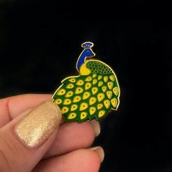 Erstwilder EVERYTHING ELSE Art Nouveau Collection Le Peacock Royal Enamel Pin
