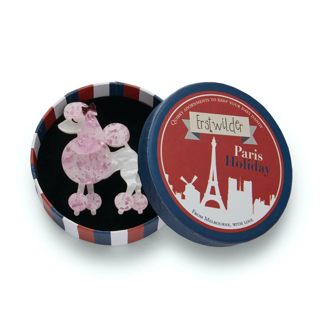 Erstwilder Paris Holiday Collection Madame Caniche Brooch 4 Erstwilder Paris Holiday Collection Madame Caniche Brooch