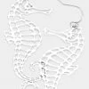 Wona Trading Seahorse Dangle Earrings In Silver