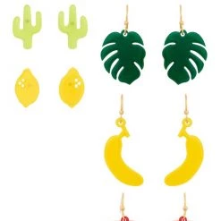 Girly Accessories Acrylic "Summer" Earrings Set
