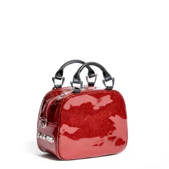 Lux De Ville Mini Circus Tote In Red Rum Sparkle & Black Matte ACCESSORIES