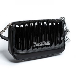 Lux De Ville ACCESSORIES Mini Gambler Tote In Black Matte & Black Shiny