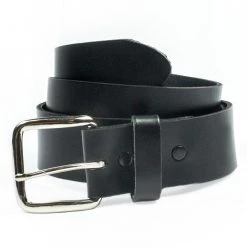 Mascorro Leather Plain Black Leather Belt