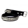 Mascorro Leather Studded Leather Belt In Black - 2 Row
