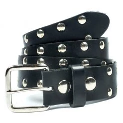 Mascorro Riveted Leather Belt In Black ACCESSORIES