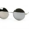 POP Fashionwear Round Metal Framed Sunglasses In Silver With Smoke Mirror Lens ACCESSORIES