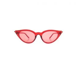 Pop Fashionwear Double Point Cat Eye Sunglasses In Red