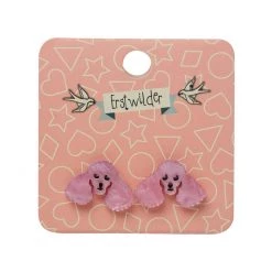 Erstwilder Essentials Poodle Post Earrings - Pink Ripple
