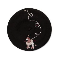 Erstwilder ACCESSORIES Paris Holiday Collection Madame Caniche Poodle Beret