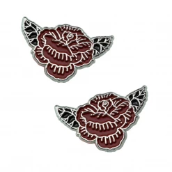 Ectogasm EVERYTHING ELSE Red Rose Collar Point Enamel Pin Set