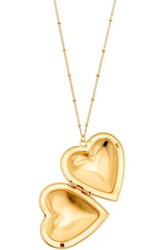 Girly Accessories Heart Locket Necklace - Red 5 Girly Accessories Heart Locket Necklace - Red