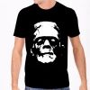 Rock Rebel Black & White Frankenstein Head T-shirt - Size S APPAREL