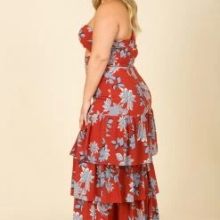 The Sang Floral Halter-Tie Maxi Dress APPAREL