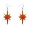 Erstwilder NEW ARRIVALS Art Nouveau Essentials Starburst Dangle Earrings - Orange Ripple