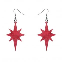 Erstwilder Art Nouveau Essentials Starburst Dangle Earrings - Pink Ripple ACCESSORIES