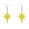 Erstwilder Art Nouveau Essentials Starburst Dangle Earrings - Yellow Glitter