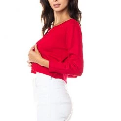 Cielo APPAREL Bolero Sweater In Red