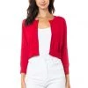 Cielo APPAREL Bolero Sweater In Red