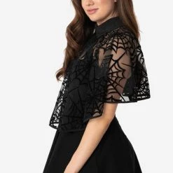 Spiderweb Mesh Capelet By Unique Vintage
