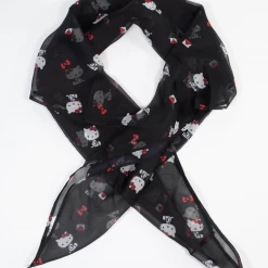 Hello Kitty X Unique Vintage Black Kitty Print Scarf ACCESSORIES