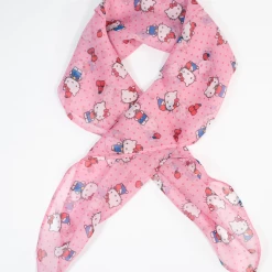 Hello Kitty X Unique Vintage Pink Dotted Kitty Print Scarf ACCESSORIES