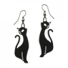 ZAD Retro Black Cat Dangle Earrings ACCESSORIES