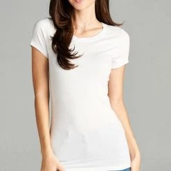 Active Basic APPAREL Basic Cotton Women's T-Shirt In White - Size S