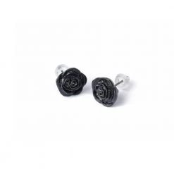 Alchemy Of England Black Rose Post Earrings ACCESSORIES