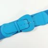 Apple Accessories Faux Leather Stretch Belt Sky Blue - Angled Buckle