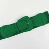 Apple Accessories Faux Leather Stretch Belt Green - Angled Buckle