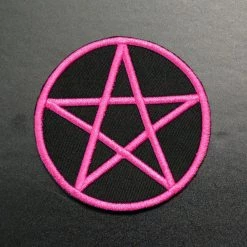 Junkyard Witch Pentagram Patch - Pink EVERYTHING ELSE