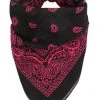 MYS Wholesale Classic Bandana In Black & Hot Pink
