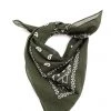 Girly Accessories Classic Bandana In Olive Green